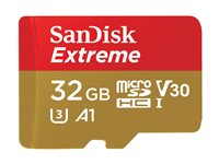 SanDisk Extreme - flash-minneskort - 32 GB - microSDHC UHS-I SDSQXAF-032G-GN6MA