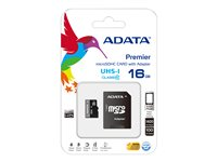 ADATA Premier UHS-I - flash-minneskort - 16 GB - microSDHC UHS-I AUSDH16GUICL10-RA1
