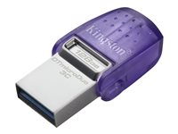Kingston DataTraveler microDuo 3C - USB flash-enhet - 128 GB DTDUO3CG3/128GB