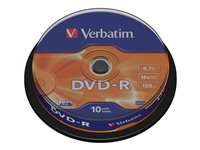 Verbatim - DVD-R x 10 - 4.7 GB - lagringsmedier 43523