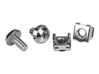 StarTech.com Rack Screws - 20 Pack - Installation Tool - 12 mm M6 Screws - M6 Nuts - Cabinet Mounting Screws and Cage Nuts (CABSCRWM620) - skruvar och muttrar för rack CABSCRWM620