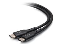C2G 1.5ft (0.5m) USB-C Male to USB-C Male Cable (20V 5A) - USB 2.0 (480Mbps) - USB typ C-kabel - 24 pin USB-C till 24 pin USB-C - 50 cm C2G28881