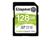 Kingston Canvas Select Plus - flash-minneskort - 128 GB - SDXC UHS-I SDS2/128GB