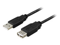 DELTACO USB2-12S - USB-förlängningskabel - USB till USB - 2 m USB2-12S
