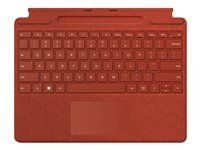 Microsoft Surface Pro Signature Keyboard - tangentbord - med pekplatta, accelerometer, Förvarings- och laddningsfack för Surface Slim Pen 2 - QWERTZ - tysk - vallmoröd 8XB-00025