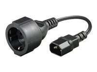 MicroConnect - strömkabel - IEC 60320 C14 till power CEE 7/3 - 23 cm PE130075-ITA