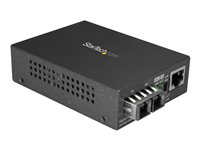 StarTech.com Gigabit Ethernet till SC Fibermediaomvandlare - 1000Base-SX - Enkelläge - 10 km - fibermediekonverterare - 10Mb LAN, 100Mb LAN, 1GbE MCMGBSCSM10