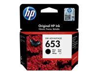 HP 653 - svart - original - Ink Advantage - bläckpatron 3YM75AE#BHL