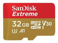 SanDisk Extreme - flash-minneskort - 32 GB - microSDHC UHS-I SDSQXAF-032G-GN6MA