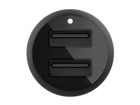 Belkin BoostCharge Dual Charger strömadapter för bil - USB - 24 Watt CCB001btBK