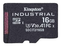 Kingston Industrial - flash-minneskort - 16 GB - microSDHC UHS-I SDCIT2/16GBSP