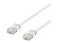 DELTACO patch-kabel - 30 cm - vit TP-603V-FL