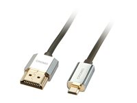 Lindy CROMO Slim High Speed HDMI to micro HDMI Cable with Ethernet - HDMI-kabel med Ethernet - 50 cm 41680