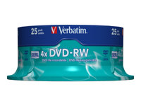 Verbatim - DVD-RW x 25 - 4.7 GB - lagringsmedier 43639