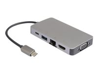 MicroConnect - dockningsstation - USB-C 3.2 Gen 1 - VGA, HDMI - 1GbE USB3.1CCOM14