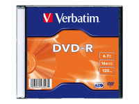 Verbatim - DVD-R x 1 - 4.7 GB - lagringsmedier 43547