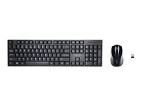 Kensington Pro Fit Low-Profile Desktop Set - sats med tangentbord och mus - fransk - svart Inmatningsenhet K75230FR