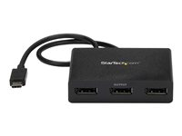 StarTech.com USB C DisplayPort-adapter - 3 portar - USB C till DisplayPort MST-hubb - USB Type C skärmhubb - extern videoadapter MSTCDP123DP