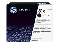 HP 81X - Lång livslängd - svart - original - LaserJet - tonerkassett (CF281X) - för LaserJet Enterprise M632, MFP M630; LaserJet Enterprise Flow MFP M630; Officejet Pro 8730 CF281X