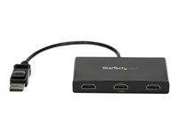 StarTech.com 3-ports multi-bildskärmsadapter - DisplayPort 1.2 till 3x HDMI MST-hubb - Tredubbla 1080p HDMI-skärmar - Video-splitter för utökat skrivbordsläge endast på Windows-datorer - DP till 3x HDMI - video/audiosplitter - 3 portar MSTDP123HD