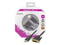DELTACO DisplayPort-kabel - 2 m DP-2020-K
