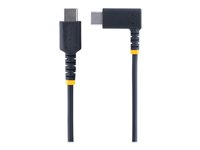 StarTech.com 1ft (30cm) USB C Charging Cable Right Angle, 60W PD 3A, Heavy Duty Fast Charge USB-C Cable, USB 2.0 Type-C, Durable and Rugged Aramid Fiber, S20/iPad/Pixel - High Quality USB Charging Cord (R2CCR-30C-USB-CABLE) - USB typ C-kabel - 24 pin USB-C till 24 pin USB-C - 30 cm R2CCR-30C-USB-CABLE