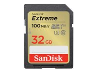 SanDisk Extreme - flash-minneskort - 32 GB - SDHC UHS-I SDSDXVT-032G-GNCIN