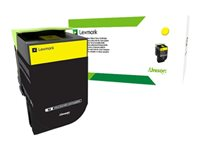 Lexmark - Gul - original - tonerkassett - för Lexmark CX410de, CX410dte, CX410e, CX510de, CX510dhe, CX510dthe 80C2HYE