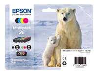 Epson 26 Multipack - 4-pack - svart, gul, cyan, magenta - original - bläckpatron C13T26164010