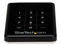 StarTech.com USB 3.0 Hard Drive Enclosure - Encrypted SATA Hard Drive to USB - HDD/SSD Enclosure with Password Protection (S2510BU33PW) - förvaringslåda - SATA 6Gb/s - USB 3.0 S2510BU33PW
