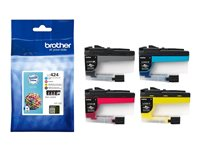 Brother - 4-pack - svart, gul, cyan, magenta - original - bläckpatron LC424VAL