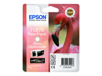 Epson T0870 - 2-pack - glättat - original - bläckoptimeringskassett C13T08704010