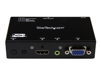 StarTech.com 2x1 HDMI + VGA till HDMI-konverteringsswitch med automatisk och prioriterad växling - 1080p - video-/ljudomkopplare VS221VGA2HD