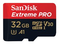 SanDisk Extreme Pro - flash-minneskort - 32 GB - microSDHC UHS-I SDSQXCG-032G-GN6MA
