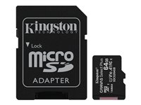 Kingston Canvas Select Plus - flash-minneskort - 64 GB - mikroSDXC UHS-I SDCS2/64GB