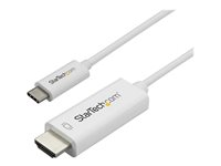 StarTech.com 10ft (3m) USB C to HDMI Cable, 4K 60Hz USB Type C to HDMI 2.0 Video Adapter Cable, Thunderbolt 3 Compatible, Laptop to HDMI Monitor/Display, DP 1.2 Alt Mode HBR2 Cable, White - 4K USB-C Video Cable (CDP2HD3MWNL) - extern videoadapter - VL100 - vit CDP2HD3MWNL