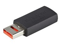 StarTech.com USB-datablockerare för säker laddning - USB-A-adapter (hane till hona) för endast laddning - Ladda utan data/endast strömadapter för telefon/surfplatta - Säker USB-datablockerare - USB-laddningsadapter - USB (endast ström) till USB (endast ström) USBSCHAAMF